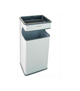 Papelera Rectangular Acero Inox.