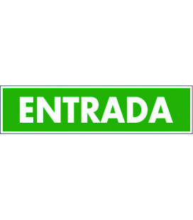 Cartel Via de Evacuación "ENTRADA"