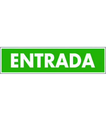 Cartel Via de Evacuación "ENTRADA"