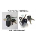 Pack Cerradura Abatible y Corredera Misma llave