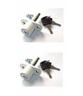 Cerradura de ventanas correderas Blanco PACK 2 - LLAVES IGUALES