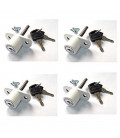Cerradura de ventanas correderas Blanco PACK 2 - LLAVES IGUALES
