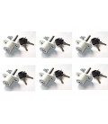 Cerradura de ventanas correderas Blanco PACK 2 - LLAVES IGUALES