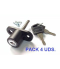Cerradura de ventanas correderas Blanco PACK 2 - LLAVES IGUALES