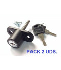 Cerradura de ventanas correderas Blanco PACK 2 - LLAVES IGUALES
