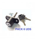 Cerradura de ventanas correderas Blanco PACK 2 - LLAVES IGUALES