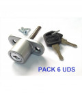 Cerradura de ventanas correderas Blanco PACK 2 - LLAVES IGUALES
