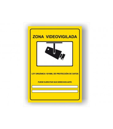 Señal Adhesiva Zona Videovigilada