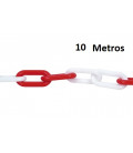 Cadena plastico señalización Blanca y Roja