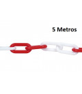 Cadena plastico señalización Blanca y Roja