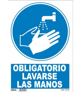 CARTEL OBLIGATORIO LAVARSE MANOS