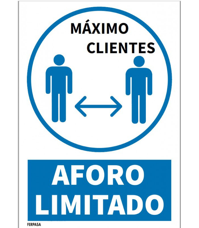 Cartel Aforo Limitado Espaciocomunitario