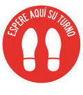 Pack de 2 SEÑAL ADH SUELO ESPERE TURNO
