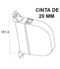 Recogedor de Sobreponer Abatible con Cinta