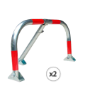 VALLA PARKING ZINCADA CON PORTACANDADO (PACK 2)