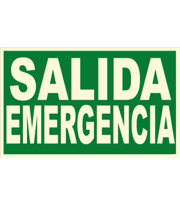 CARTEL SALIDA EMERGENCIA