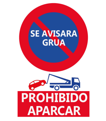 CARTEL PROHIBIDO APARCAR