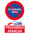 Cartel Nº3072 PROHIBIDO APARCAR 29,7x21 CM