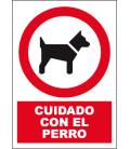 CARTEL CUIDADO CON EL PERRO GR